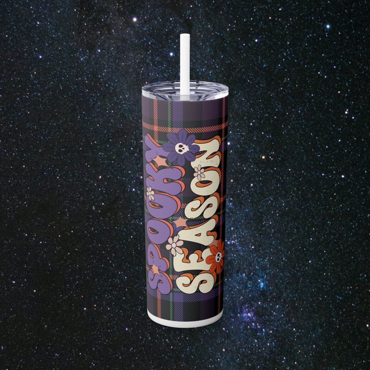 Hippie Spooky Season Glossy Tumbler - MindLight Apparel - Hippie Spooky Season Glossy Tumbler - Glossy - Glitter Moonrock -