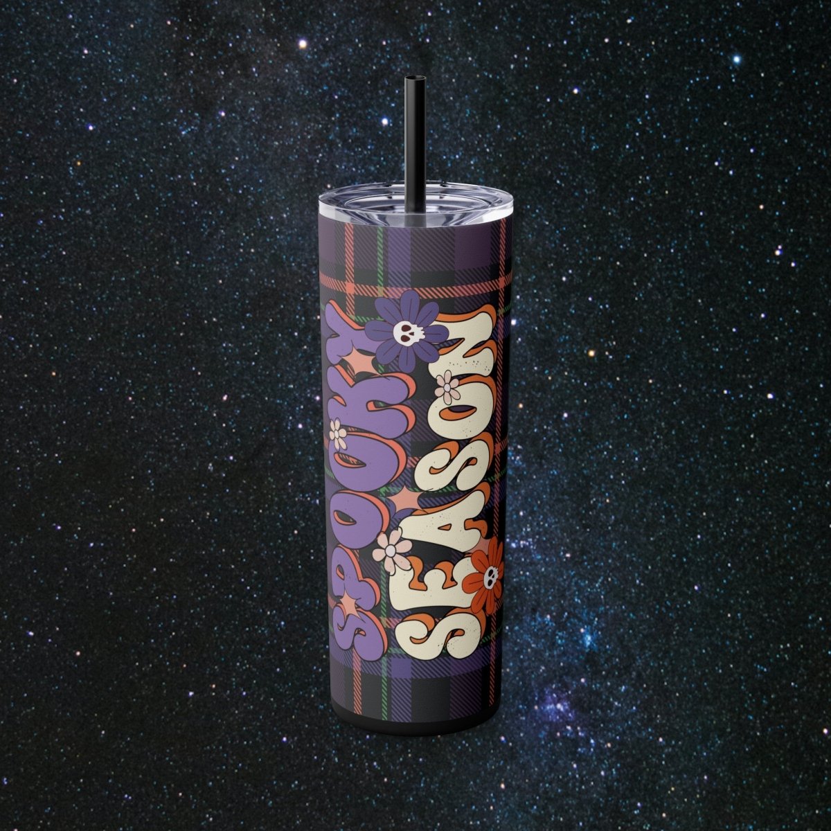 Hippie Spooky Season Glossy Tumbler - MindLight Apparel - Hippie Spooky Season Glossy Tumbler - Matte - Black -