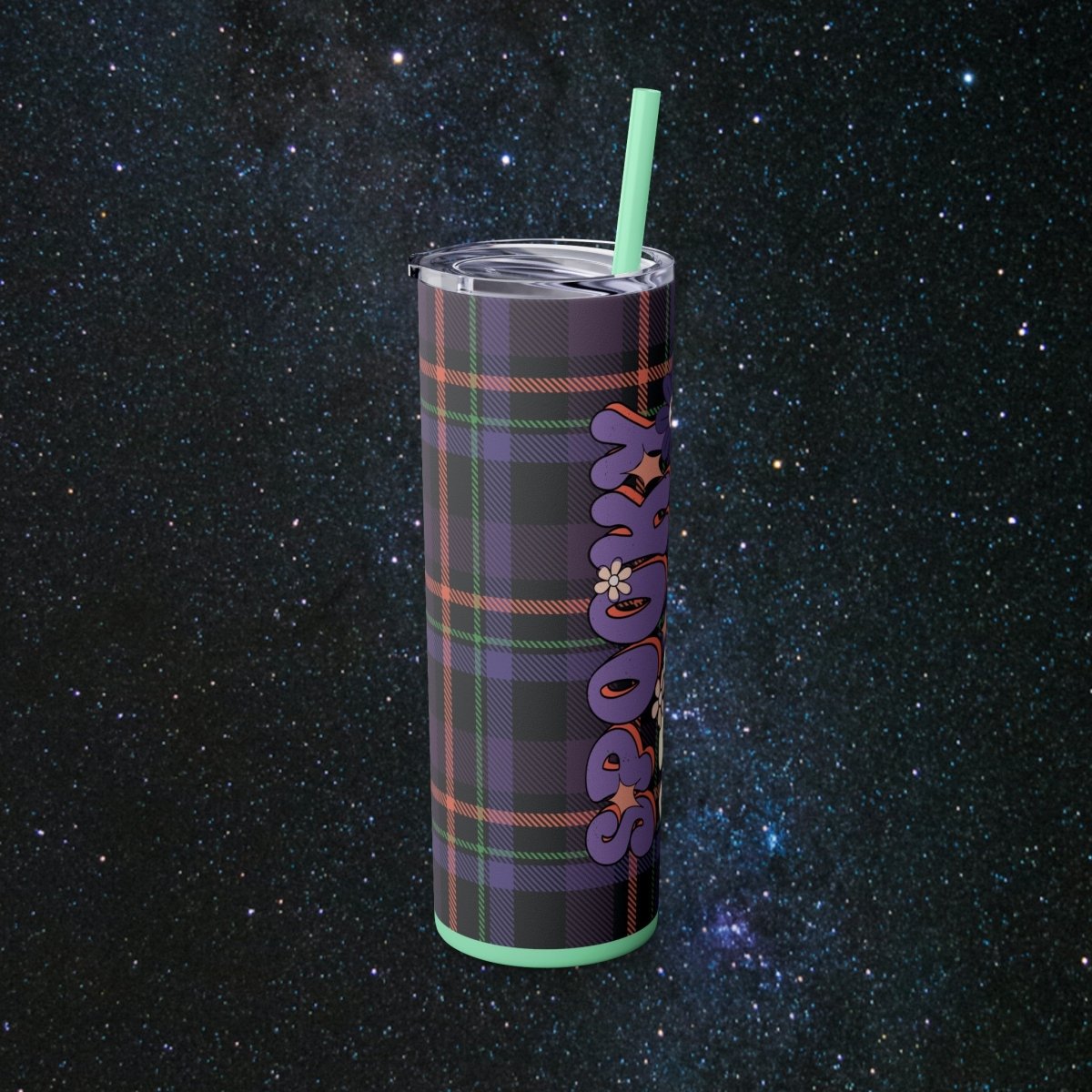 Hippie Spooky Season Glossy Tumbler - MindLight Apparel - Hippie Spooky Season Glossy Tumbler - Matte - Black -