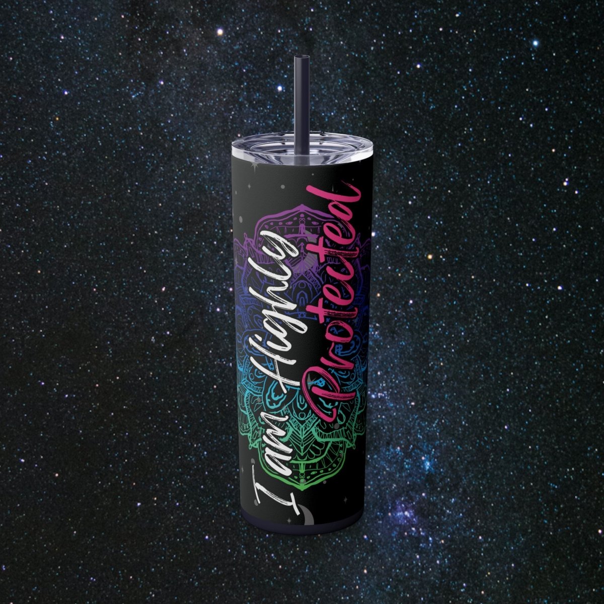 I Am Protected Glossy Tumbler - MindLight Apparel - I Am Protected Glossy Tumbler - Glossy - Midnight -