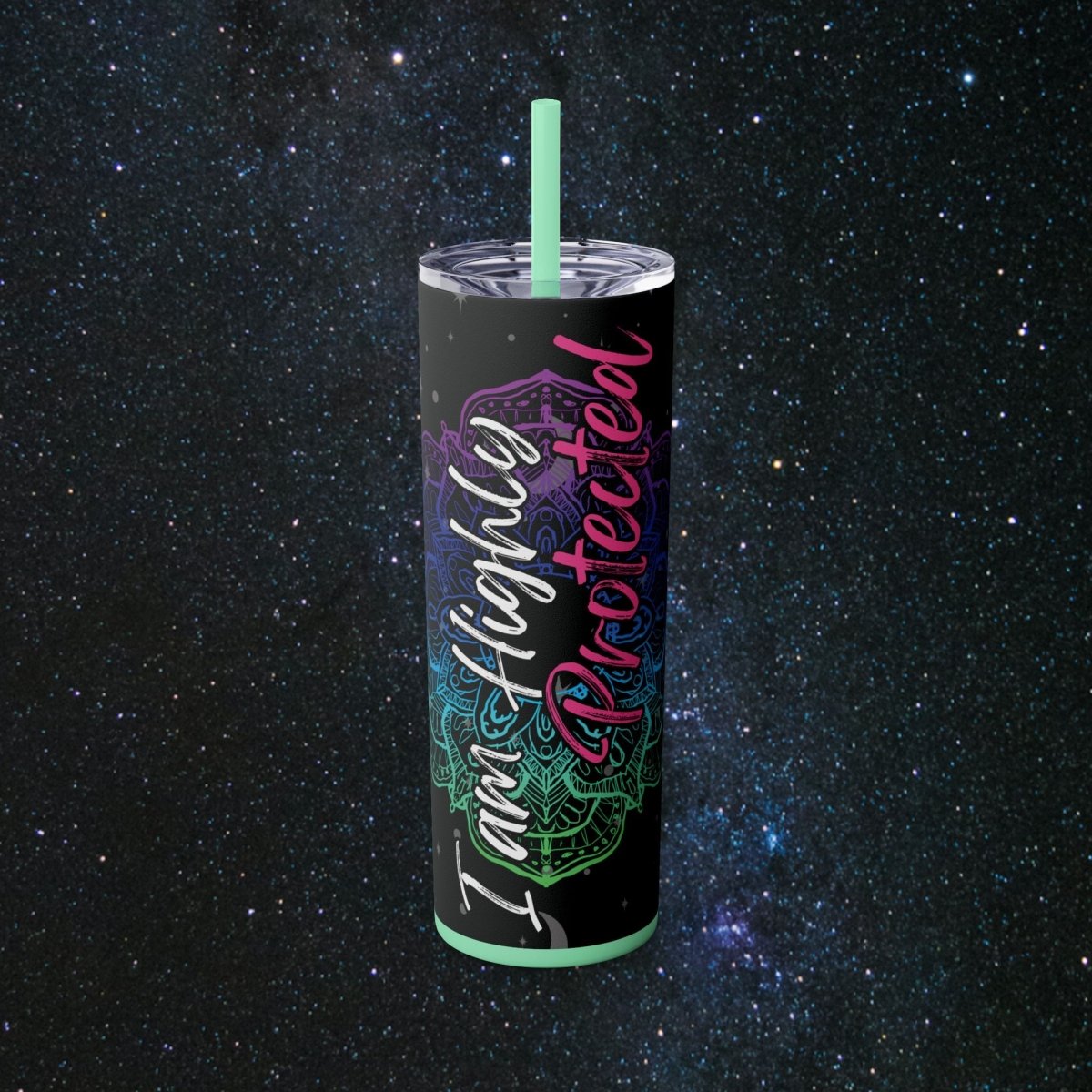 I Am Protected Glossy Tumbler - MindLight Apparel - I Am Protected Glossy Tumbler - Glossy - Mint -