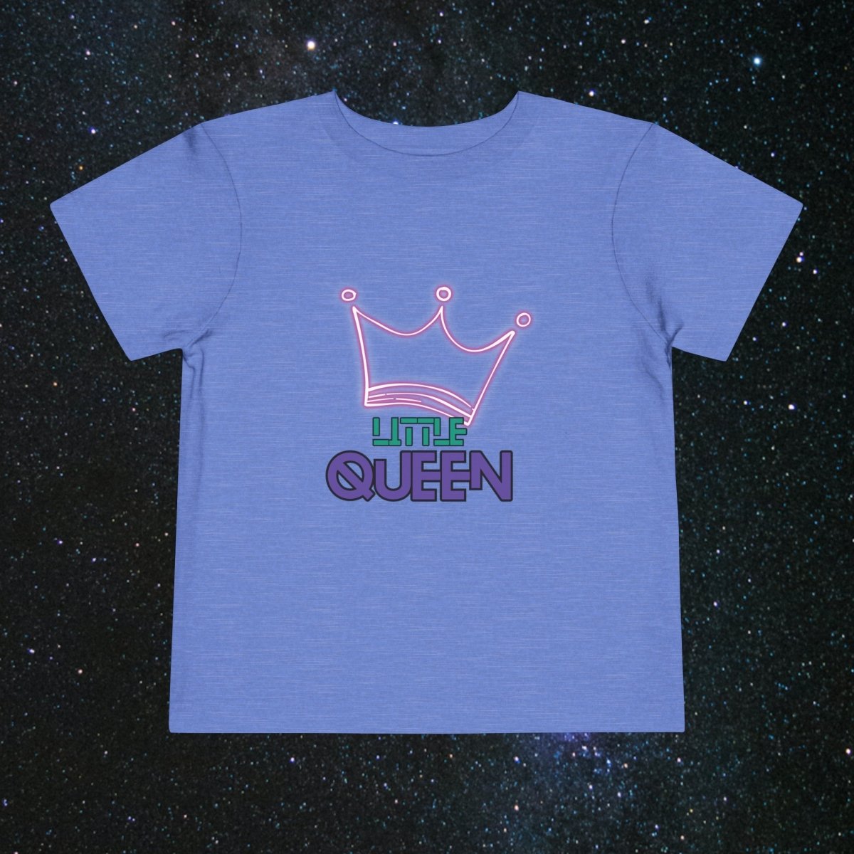 Little Queen Toddler Tee - MindLight Apparel - Little Queen Toddler Tee - Heather Columbia Blue - 2T -