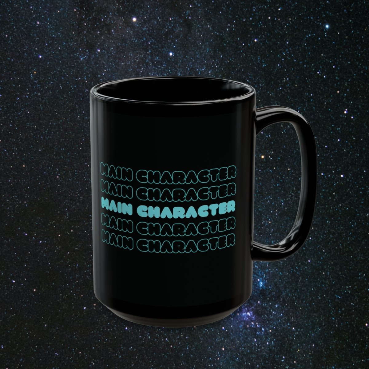 Main Character Black Mug - MindLight Apparel - Main Character Black Mug - 15oz - -