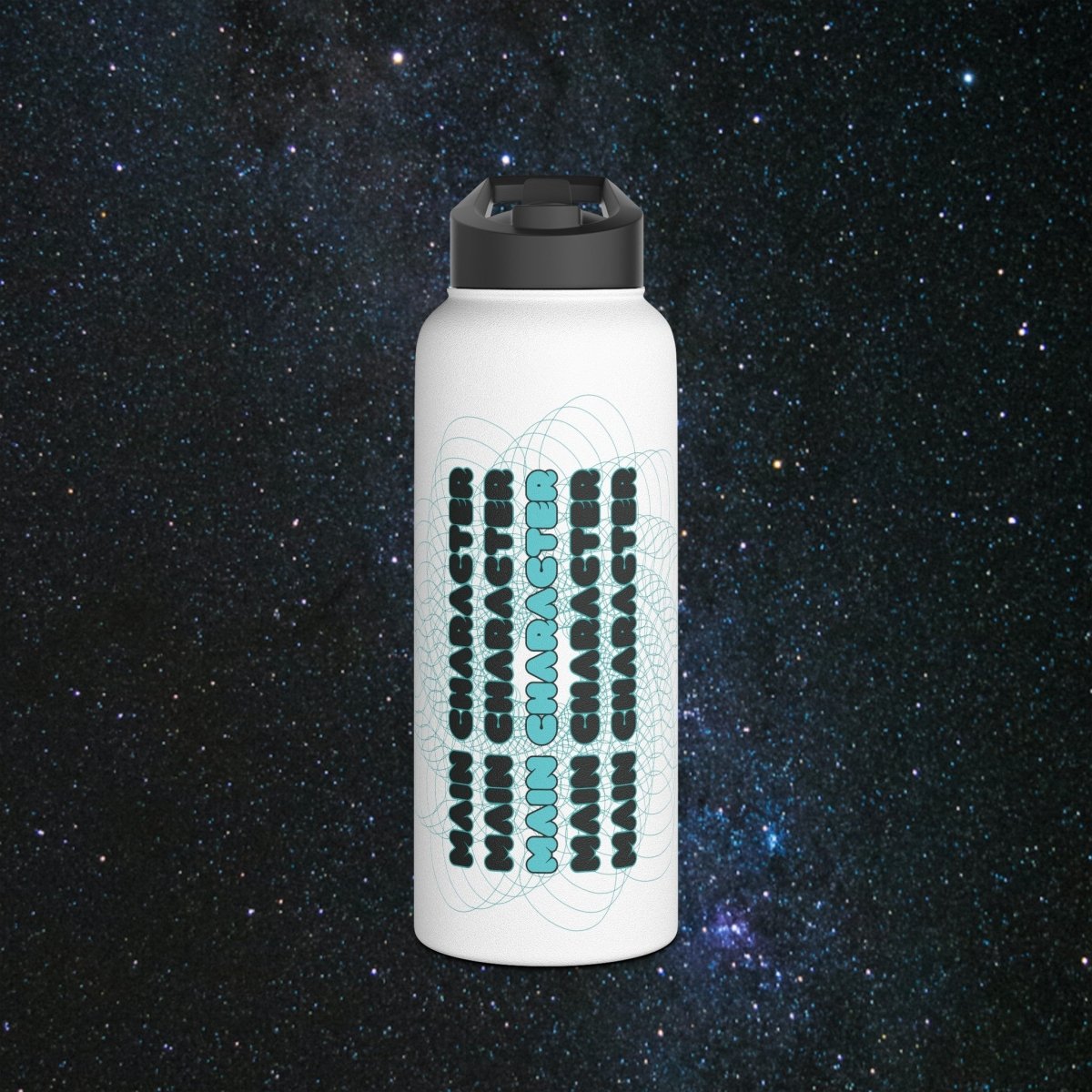 Main Character Stainless Steel Water Bottle - MindLight Apparel - Main Character Stainless Steel Water Bottle - 32oz - White -