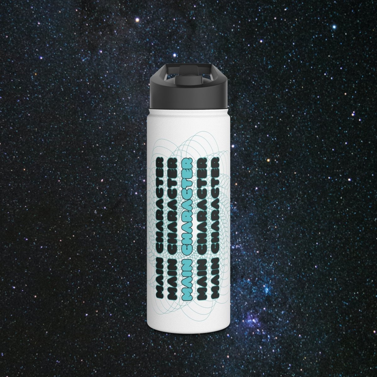 Main Character Stainless Steel Water Bottle - MindLight Apparel - Main Character Stainless Steel Water Bottle - 18oz - White -
