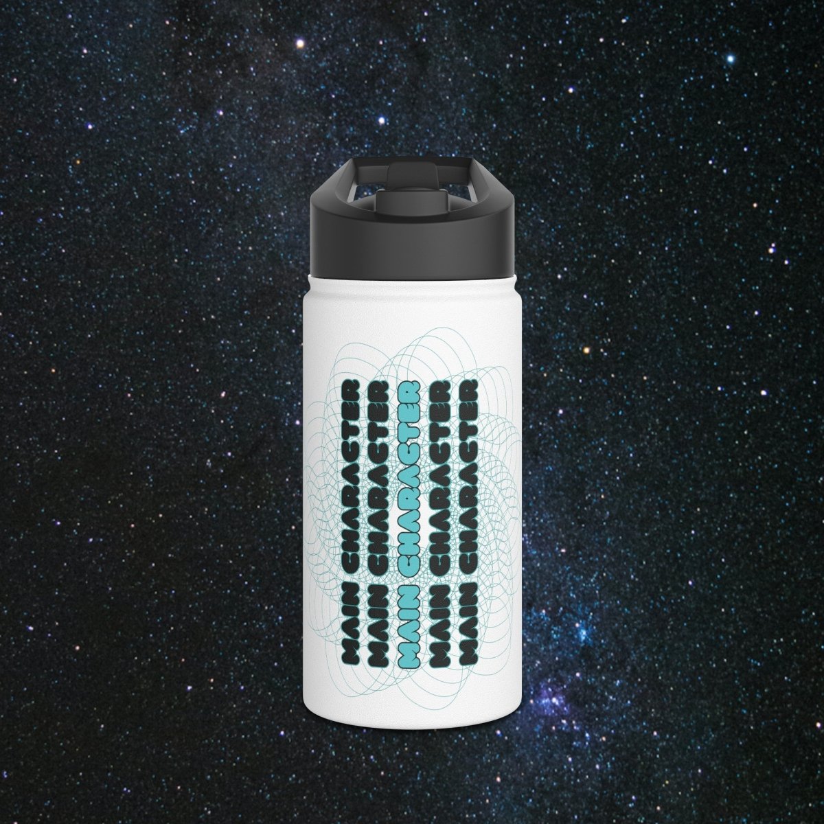 Main Character Stainless Steel Water Bottle - MindLight Apparel - Main Character Stainless Steel Water Bottle - 12oz - White -