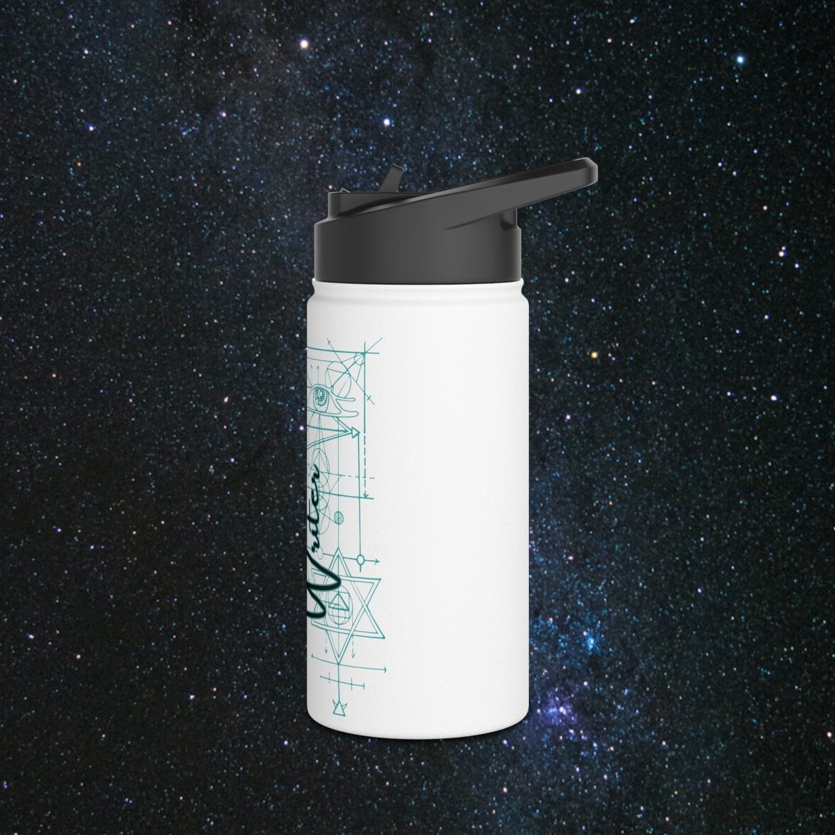Main Character - Writer Stainless Steel Water Bottle - MindLight Apparel - Main Character - Writer Stainless Steel Water Bottle - 18oz - White -
