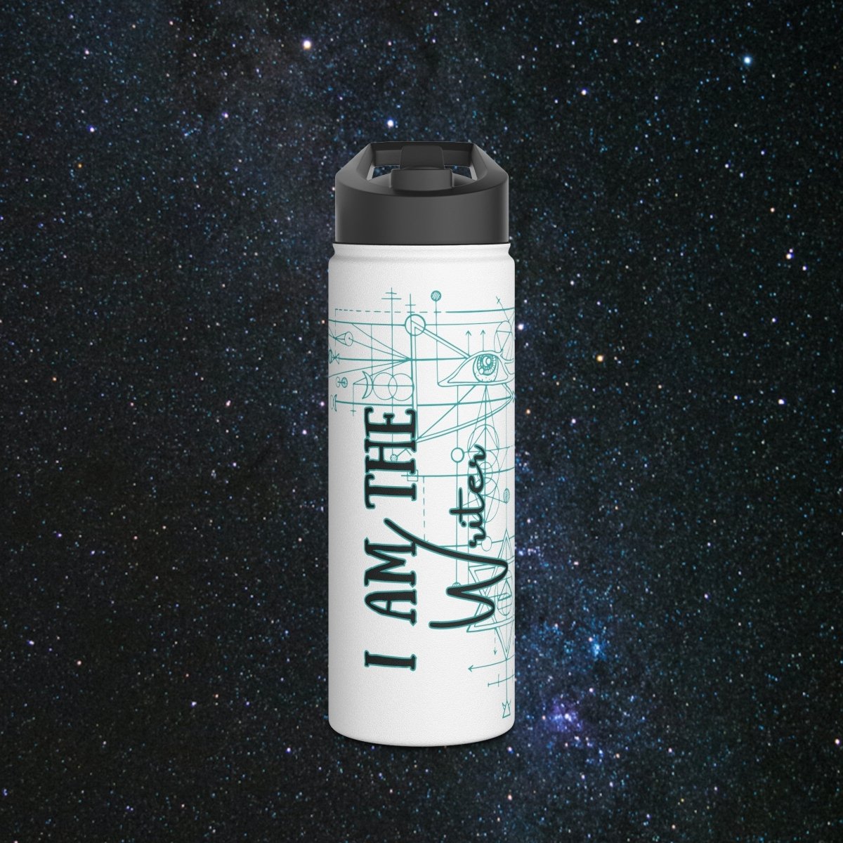Main Character - Writer Stainless Steel Water Bottle - MindLight Apparel - Main Character - Writer Stainless Steel Water Bottle - 18oz - White -