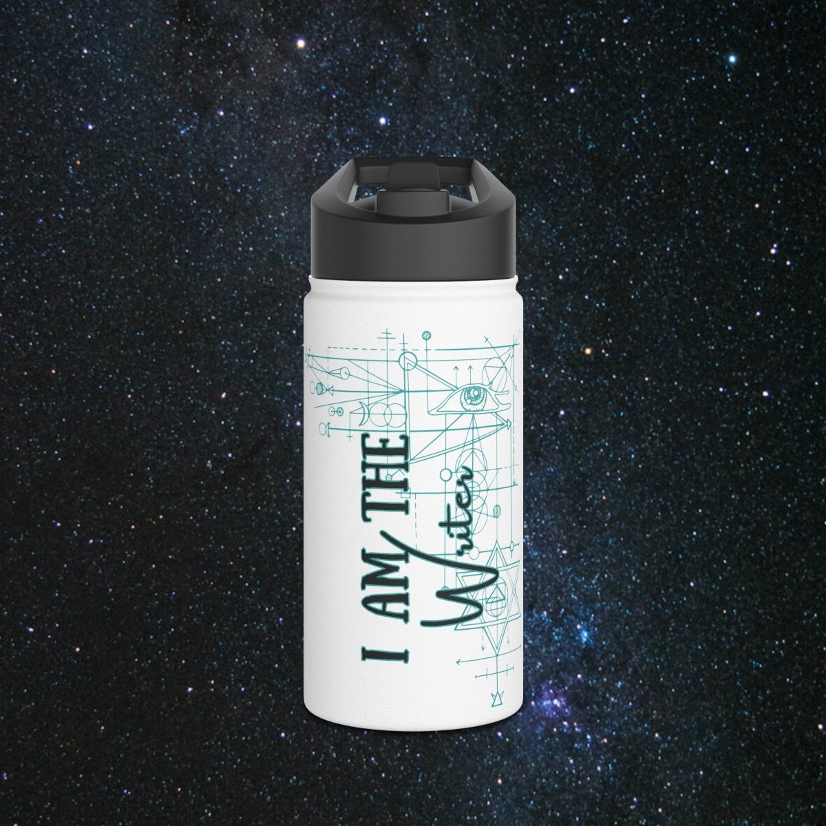 Main Character - Writer Stainless Steel Water Bottle - MindLight Apparel - Main Character - Writer Stainless Steel Water Bottle - 12oz - White -