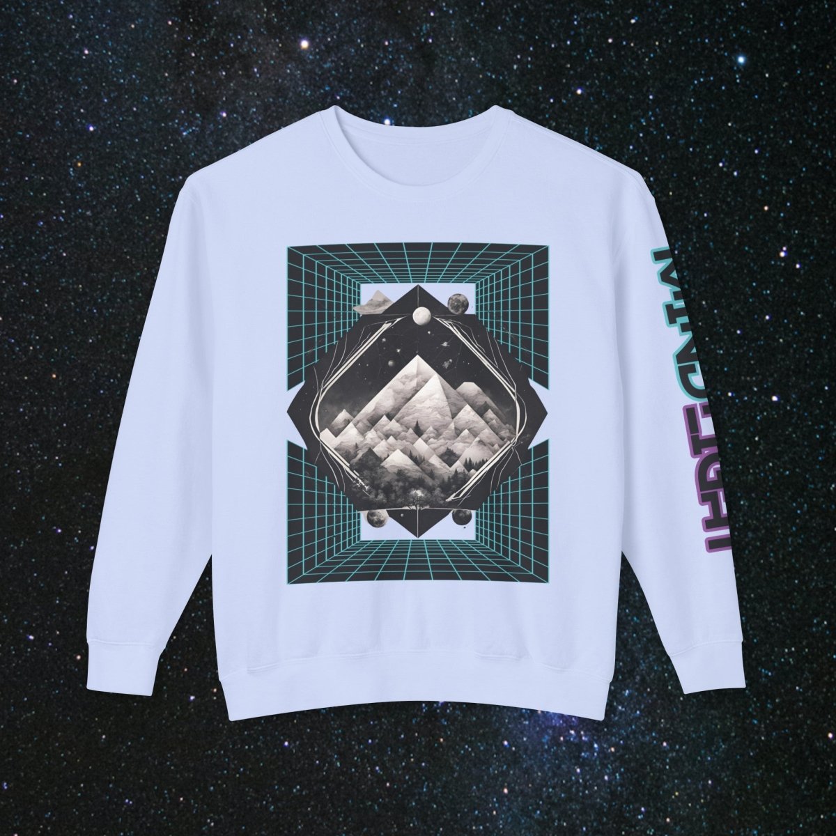 'Mainframe Break' Unisex Long Sleeve Tee - MindLight Apparel - 'Mainframe Break' Unisex Long Sleeve Tee - Hydrangea - S -