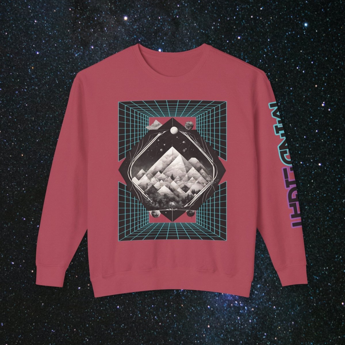 'Mainframe Break' Unisex Long Sleeve Tee - MindLight Apparel - 'Mainframe Break' Unisex Long Sleeve Tee - Crimson - S -