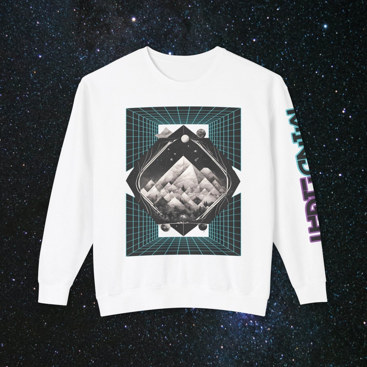 'Mainframe Break' Unisex Long Sleeve Tee - MindLight Apparel - 'Mainframe Break' Unisex Long Sleeve Tee - White - S -