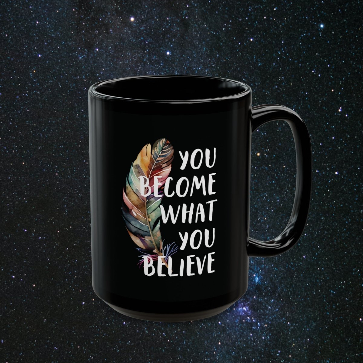 Manifestation Black Mug - MindLight Apparel - Manifestation Black Mug - 15oz - -