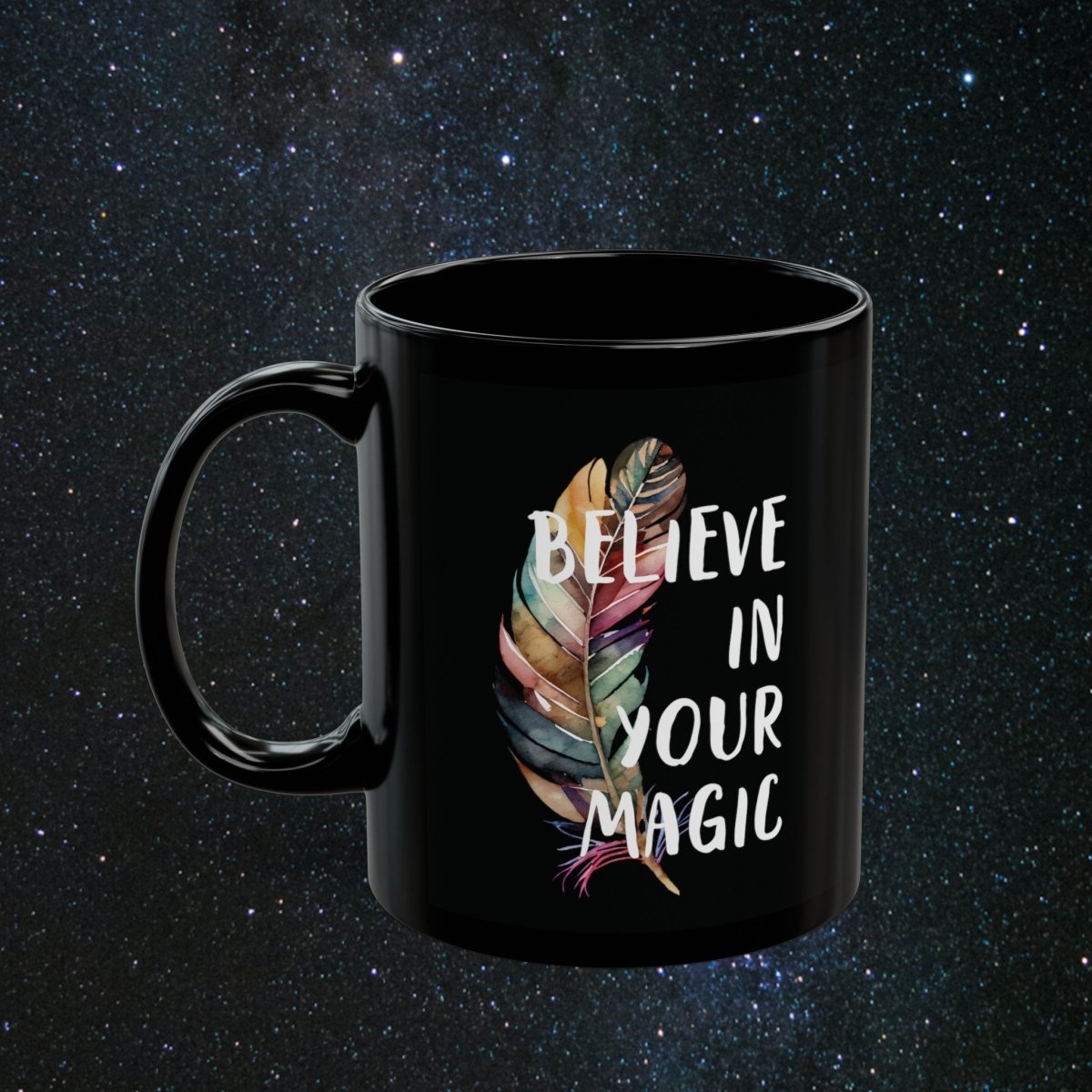 Manifestation Black Mug - MindLight Apparel - Manifestation Black Mug - 15oz - -