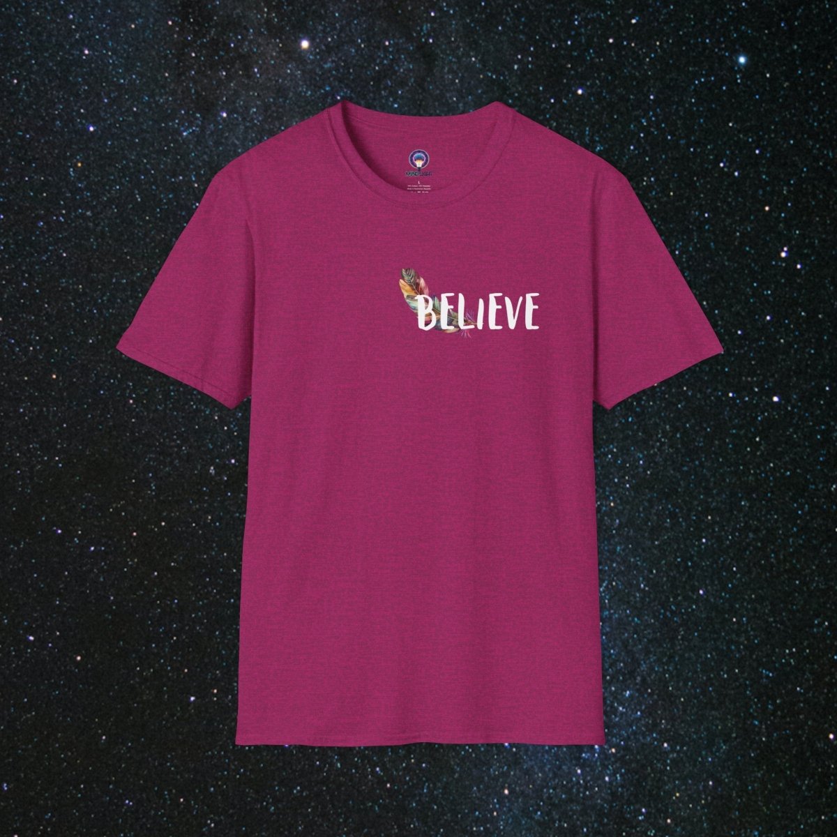 Manifestation - Minima Unisex Softstyle T-Shirt - MindLight Apparel - Manifestation - Minima Unisex Softstyle T-Shirt - Antique Heliconia - S -