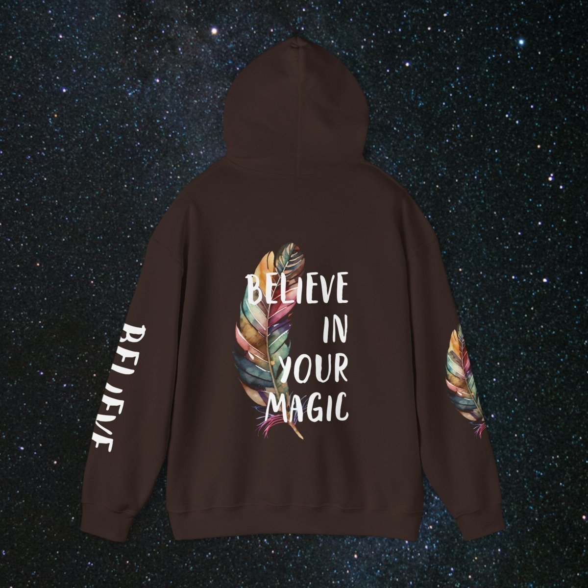 Manifestation - Unisex Pullover Hoodie - MindLight Apparel - Manifestation - Unisex Pullover Hoodie - Dark Chocolate - S -