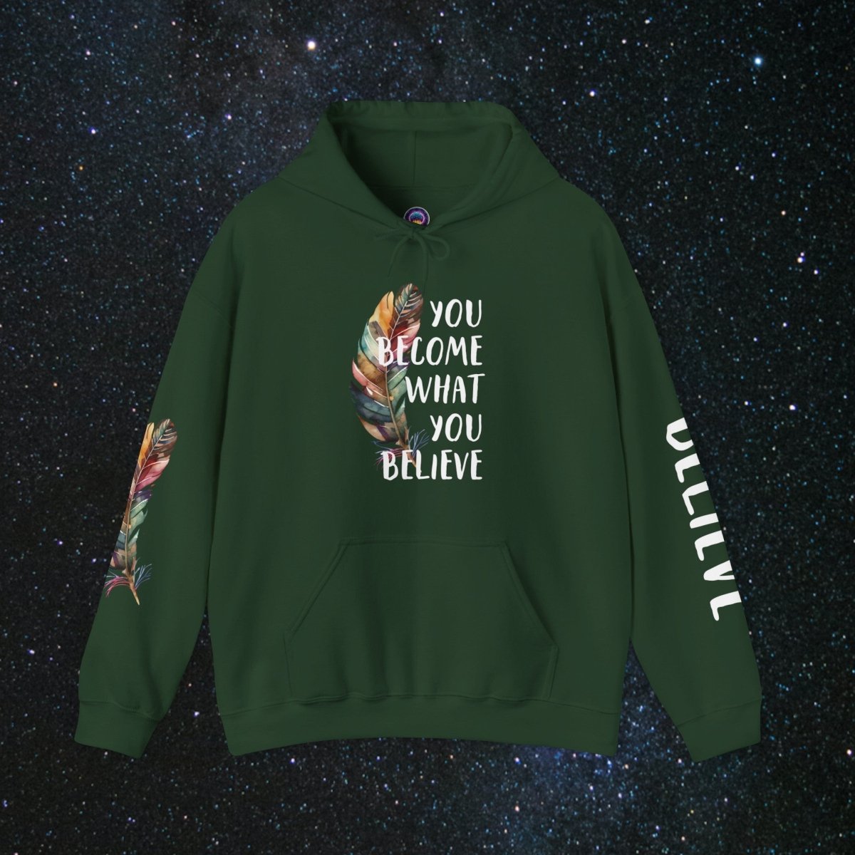 Manifestation - Unisex Pullover Hoodie - MindLight Apparel - Manifestation - Unisex Pullover Hoodie - Forest Green - S -
