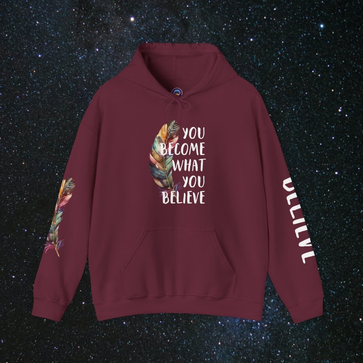 Manifestation - Unisex Pullover Hoodie - MindLight Apparel - Manifestation - Unisex Pullover Hoodie - Maroon - S -