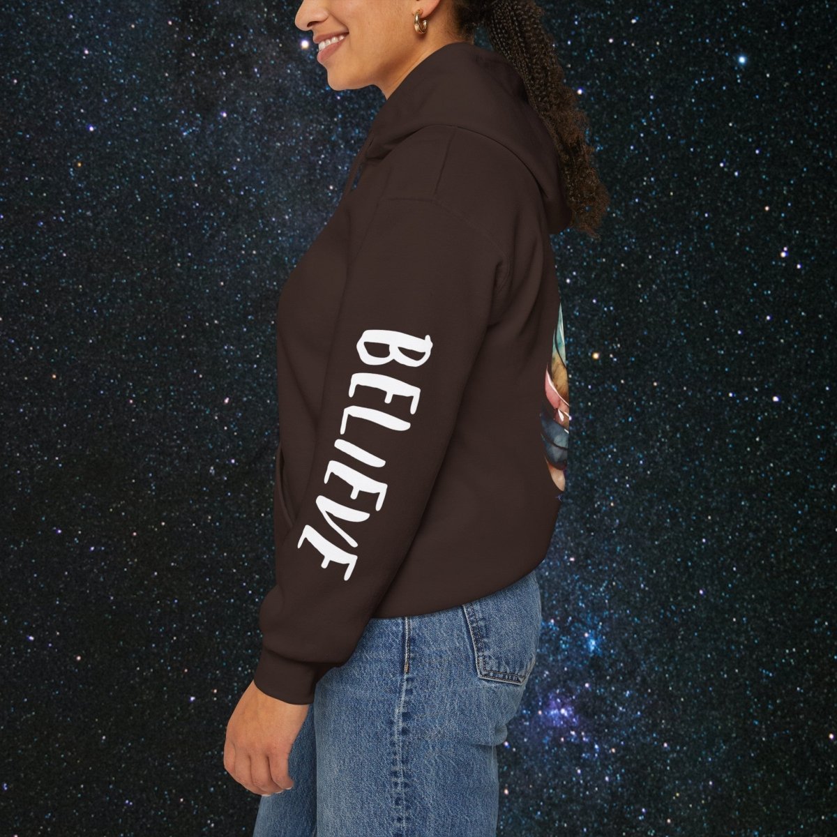 Manifestation - Unisex Pullover Hoodie - MindLight Apparel - Manifestation - Unisex Pullover Hoodie - Dark Chocolate - S -