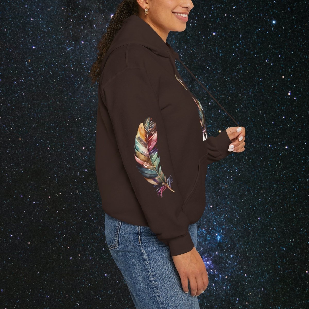 Manifestation - Unisex Pullover Hoodie - MindLight Apparel - Manifestation - Unisex Pullover Hoodie - Dark Chocolate - S -