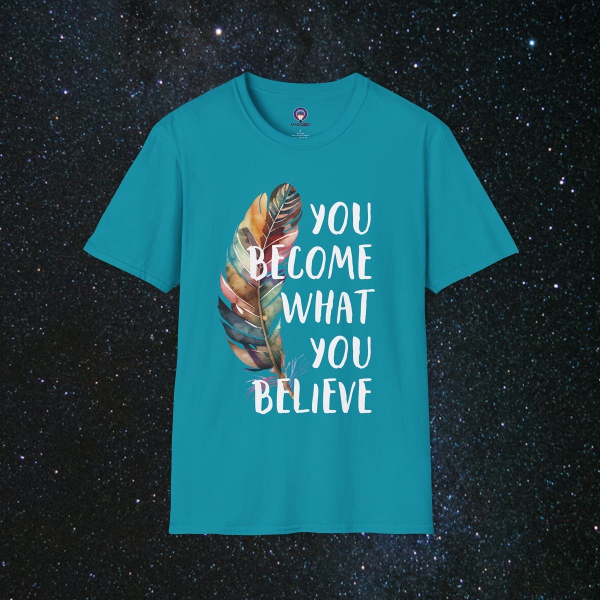 Manifestation Unisex Softstyle T-Shirt - MindLight Apparel - Manifestation Unisex Softstyle T-Shirt - Tropical Blue - S -