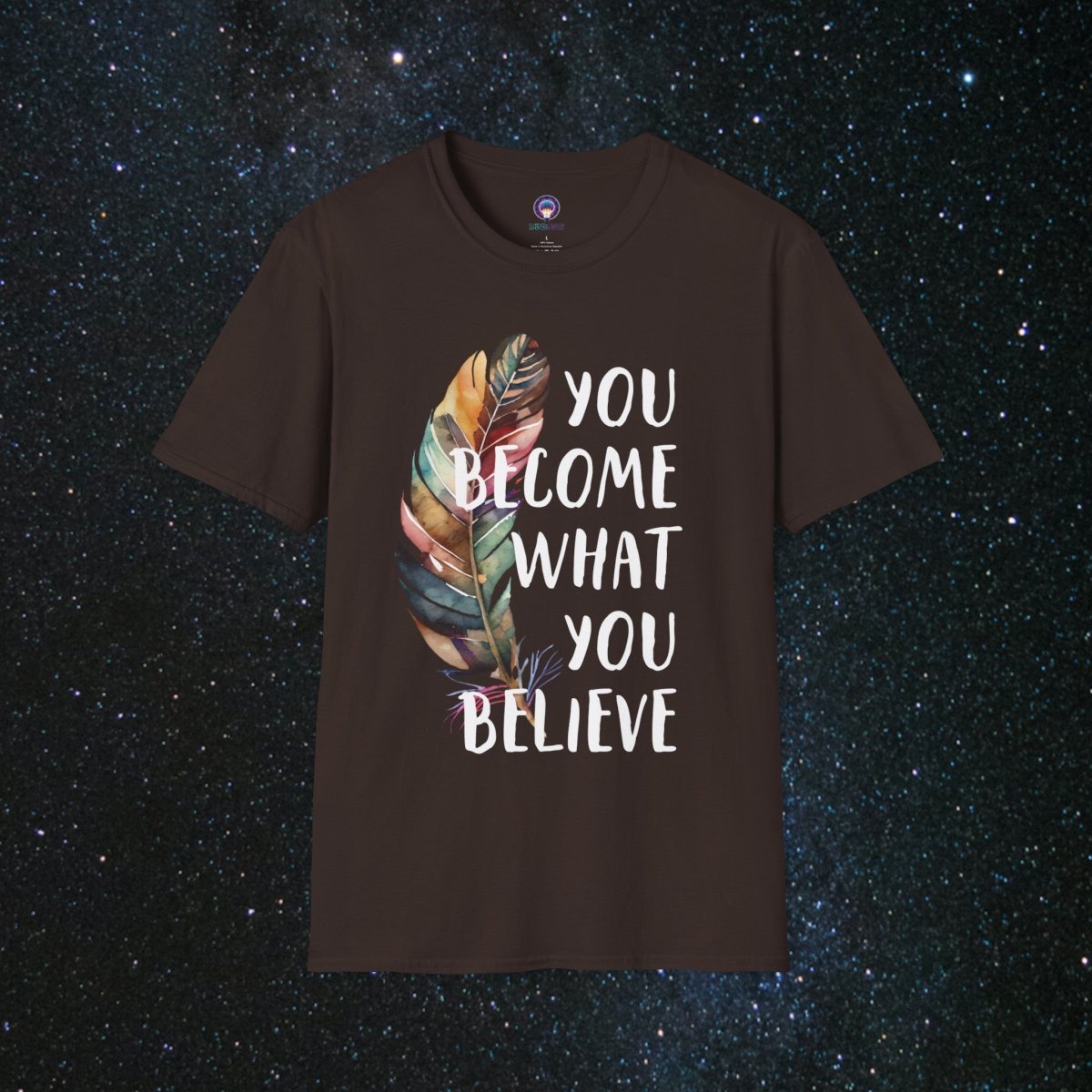 Manifestation Unisex Softstyle T-Shirt - MindLight Apparel - Manifestation Unisex Softstyle T-Shirt - Dark Chocolate - S -