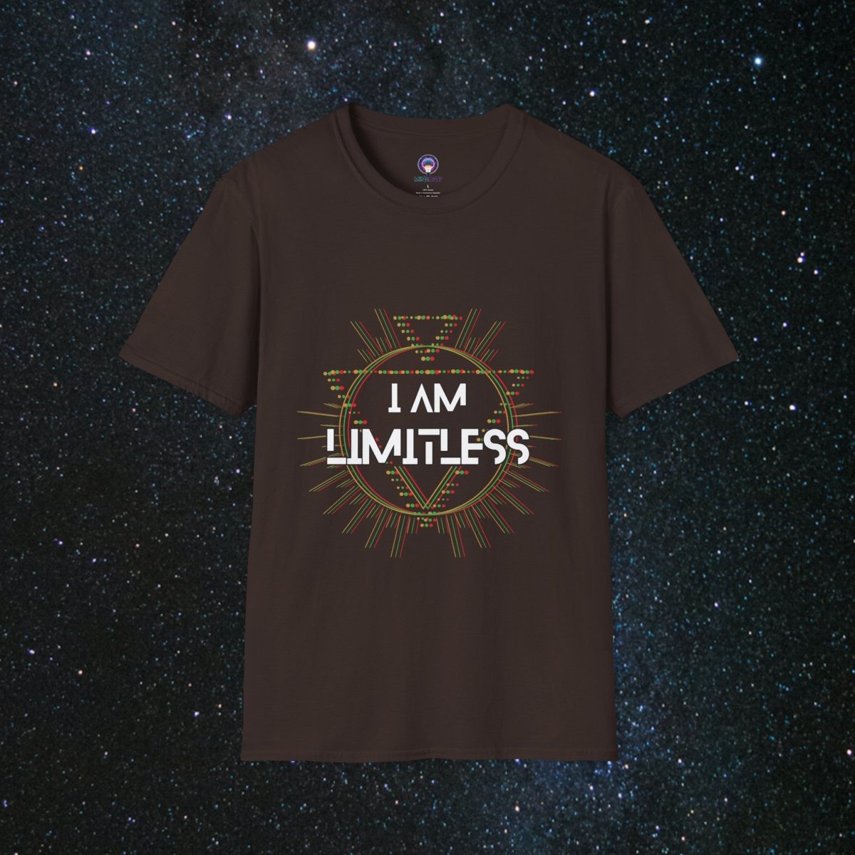 MindLight Alpha Infinite Unisex Softstyle T-Shirt - MindLight Apparel - MindLight Alpha Infinite Unisex Softstyle T-Shirt - Dark Chocolate - S -