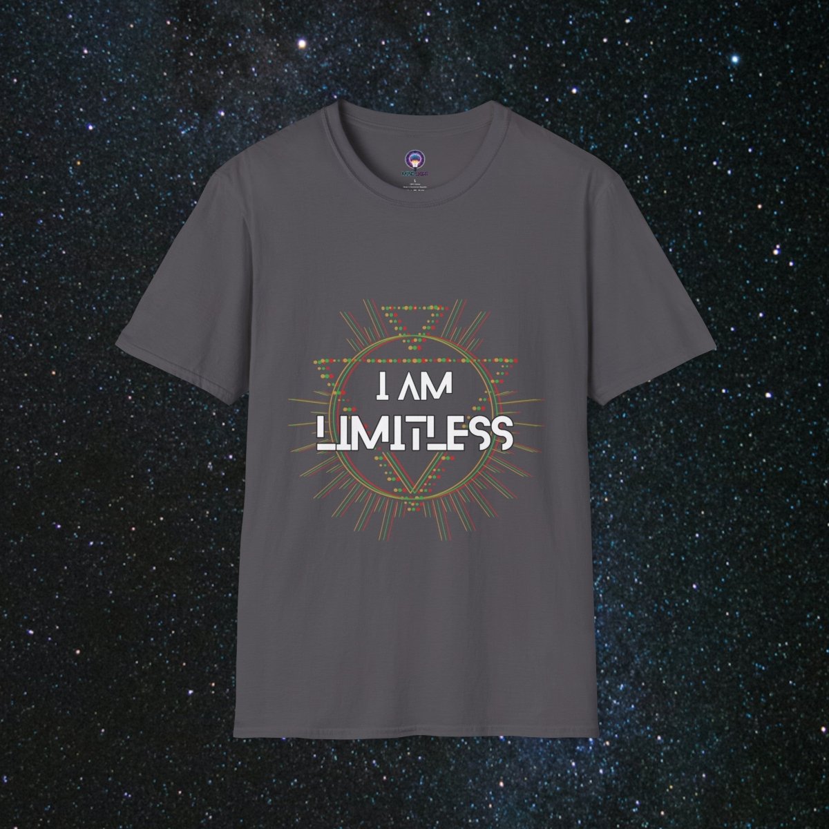 MindLight Alpha Infinite Unisex Softstyle T-Shirt - MindLight Apparel - MindLight Alpha Infinite Unisex Softstyle T-Shirt - Charcoal - XS -