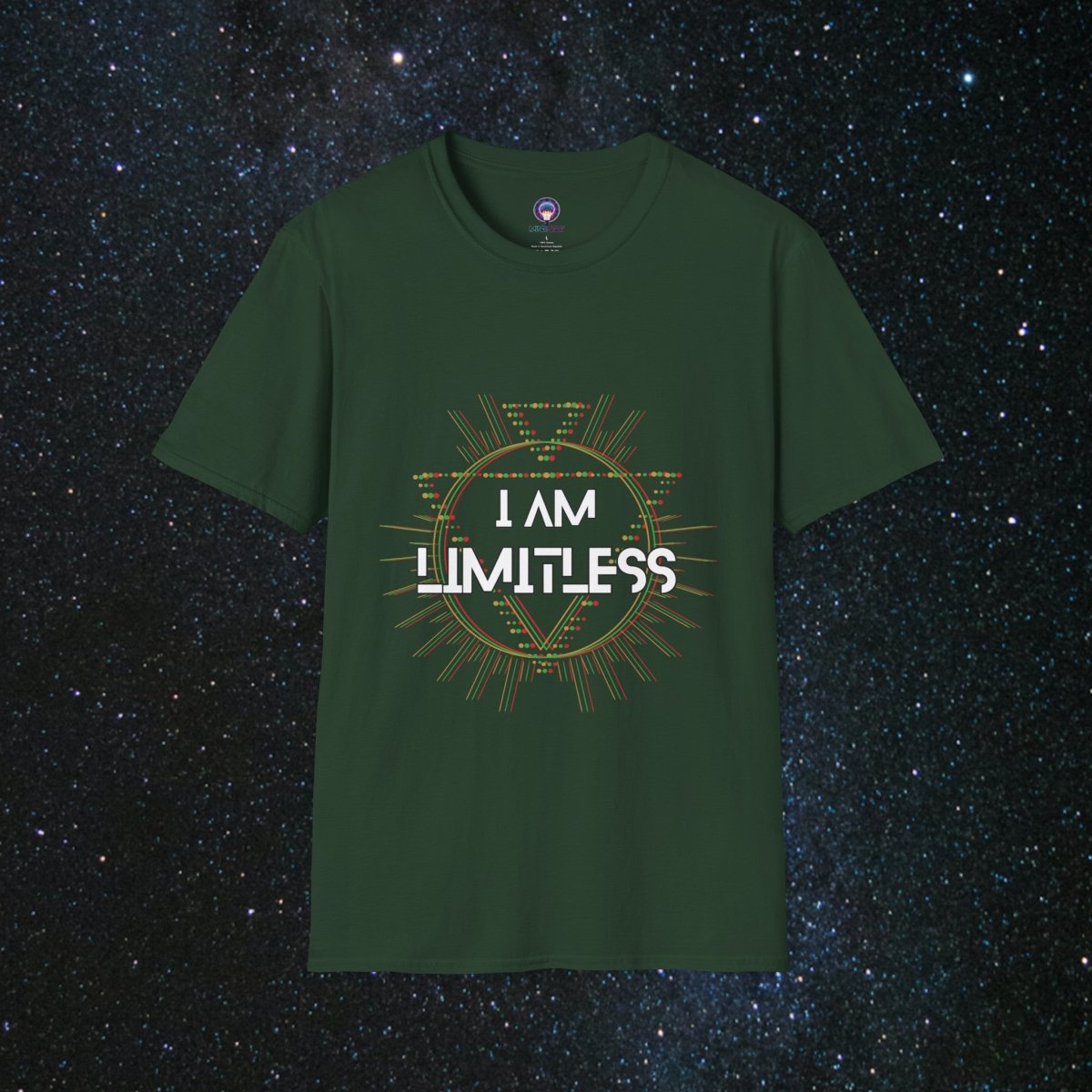 MindLight Alpha Infinite Unisex Softstyle T-Shirt - MindLight Apparel - MindLight Alpha Infinite Unisex Softstyle T-Shirt - Forest Green - S -