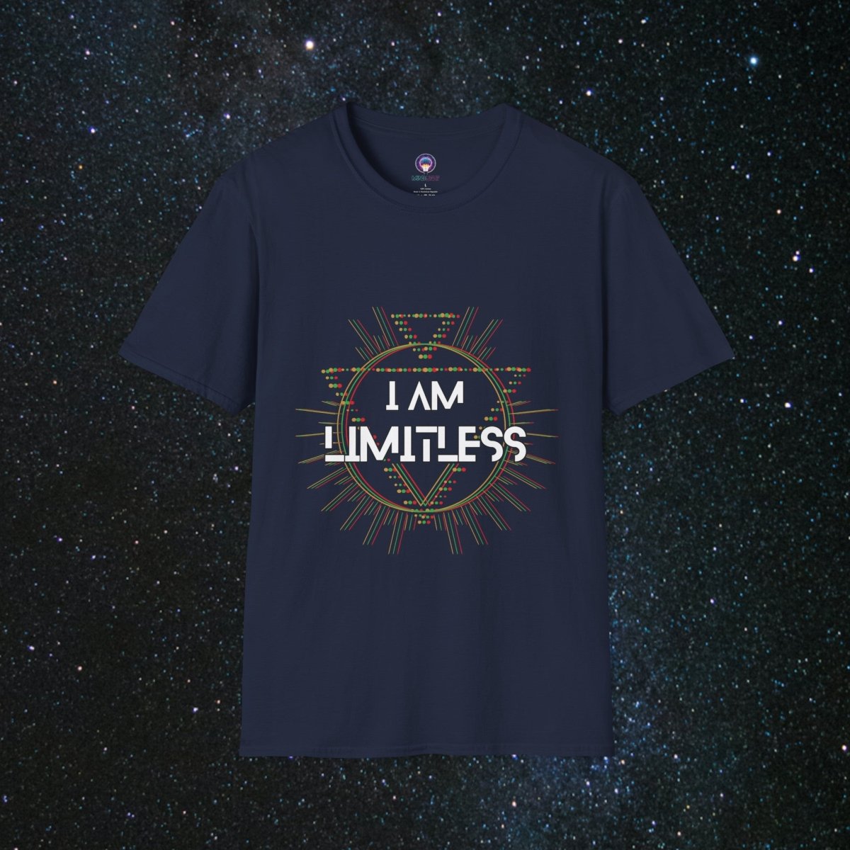 MindLight Alpha Infinite Unisex Softstyle T-Shirt - MindLight Apparel - MindLight Alpha Infinite Unisex Softstyle T-Shirt - Navy - XS -