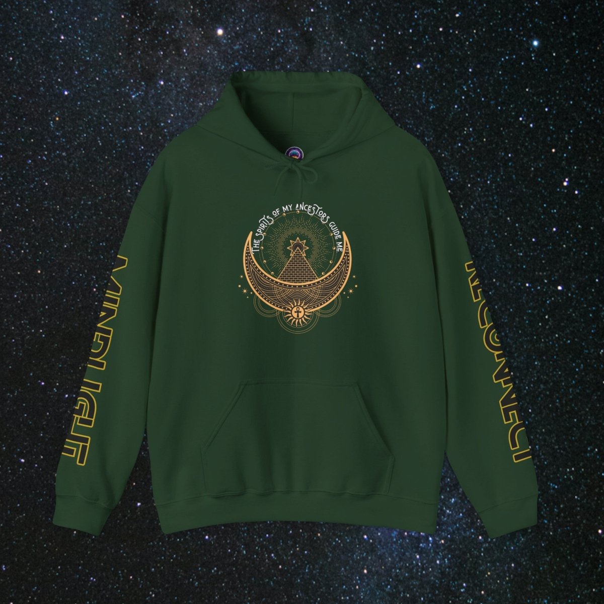 MindLight Ancestral Echoes Unisex Heavy Blend™ Hoodie - MindLight Apparel - MindLight Ancestral Echoes Unisex Heavy Blend™ Hoodie - Forest Green - S -
