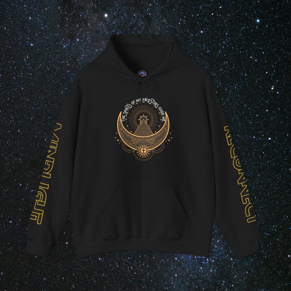 MindLight Ancestral Echoes Unisex Heavy Blend™ Hoodie - MindLight Apparel - MindLight Ancestral Echoes Unisex Heavy Blend™ Hoodie - Black - S -