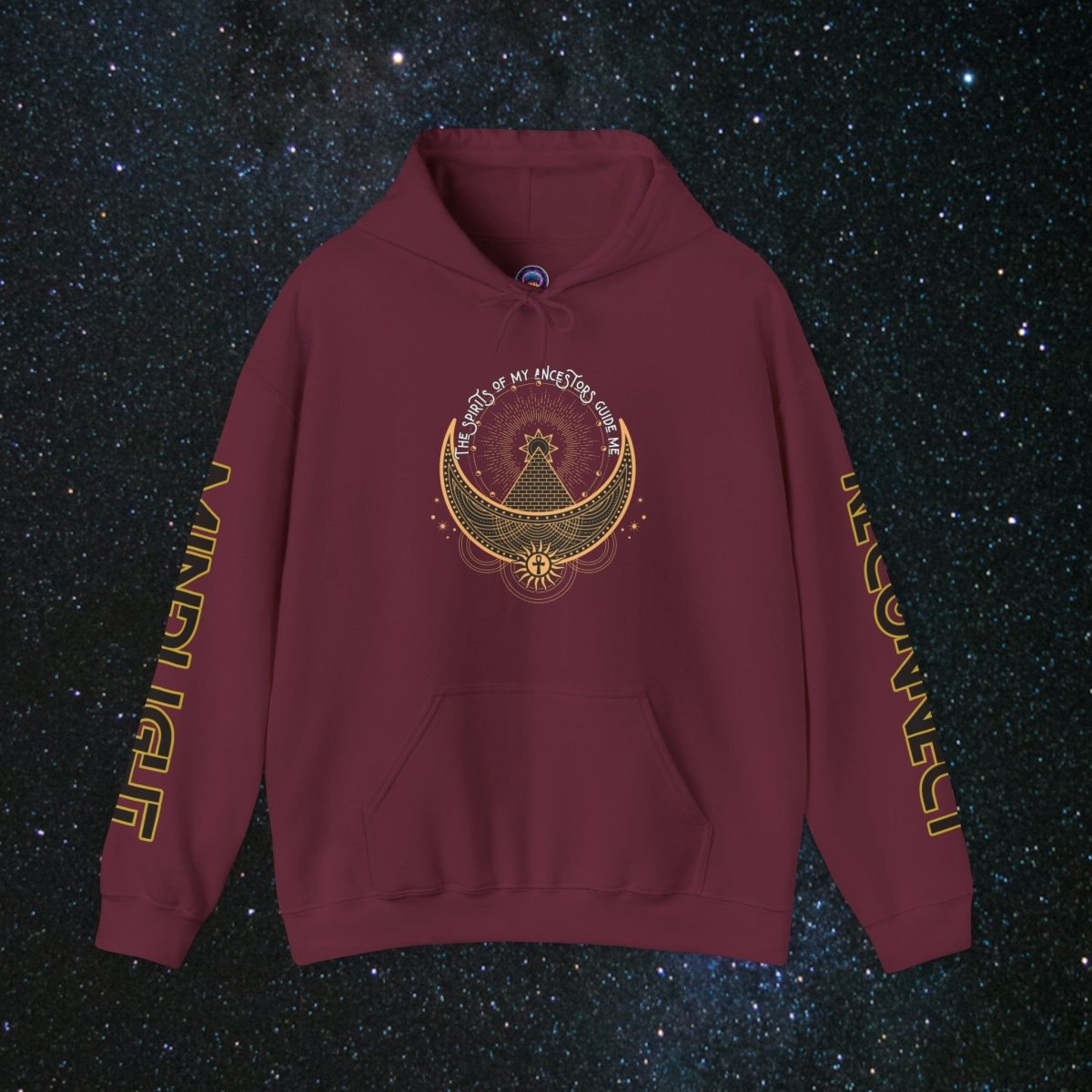 MindLight Ancestral Echoes Unisex Heavy Blend™ Hoodie - MindLight Apparel - MindLight Ancestral Echoes Unisex Heavy Blend™ Hoodie - Maroon - S -