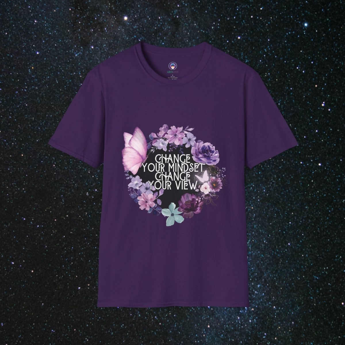MindLight Apparel Mindful Softstyle T-Shirt - MindLight Apparel - MindLight Apparel Mindful Softstyle T-Shirt - Purple - S -