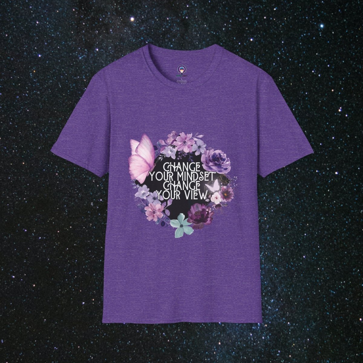 MindLight Apparel Mindful Softstyle T-Shirt - MindLight Apparel - MindLight Apparel Mindful Softstyle T-Shirt - Heather Purple - S -