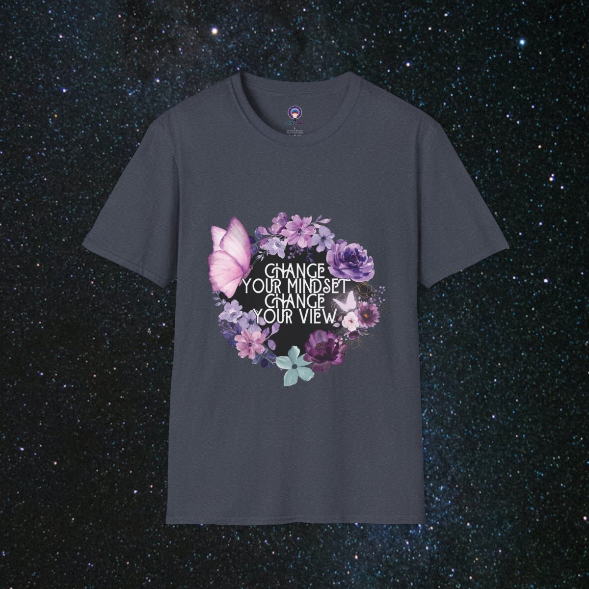 MindLight Apparel Mindful Softstyle T-Shirt - MindLight Apparel - MindLight Apparel Mindful Softstyle T-Shirt - Heather Navy - XS -