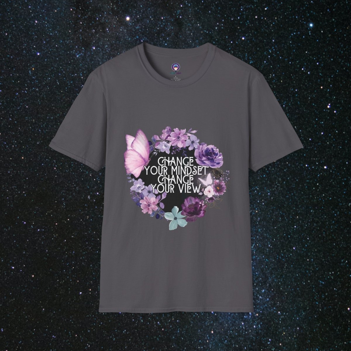 MindLight Apparel Mindful Softstyle T-Shirt - MindLight Apparel - MindLight Apparel Mindful Softstyle T-Shirt - Charcoal - XS -