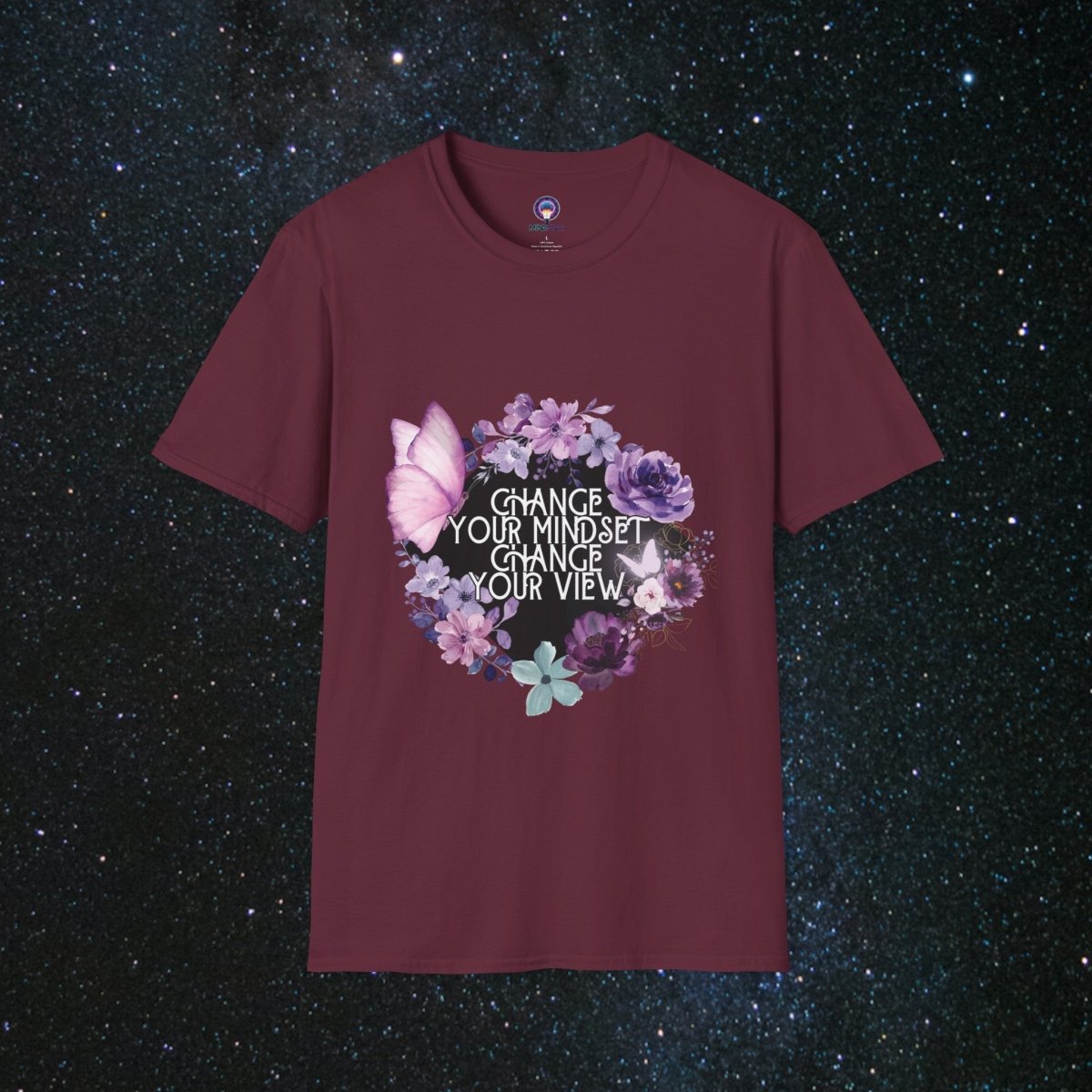 MindLight Apparel Mindful Softstyle T-Shirt - MindLight Apparel - MindLight Apparel Mindful Softstyle T-Shirt - Maroon - S -