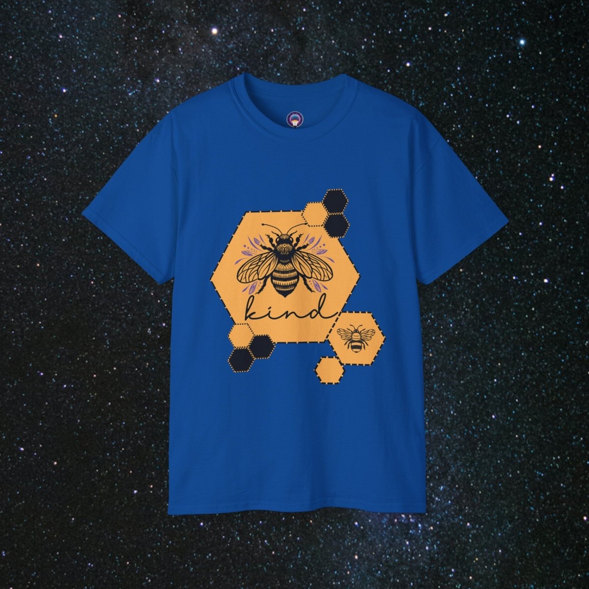 MindLight Bee Kind Unisex Ultra Cotton Tee - MindLight Apparel - MindLight Bee Kind Unisex Ultra Cotton Tee - Royal - S -