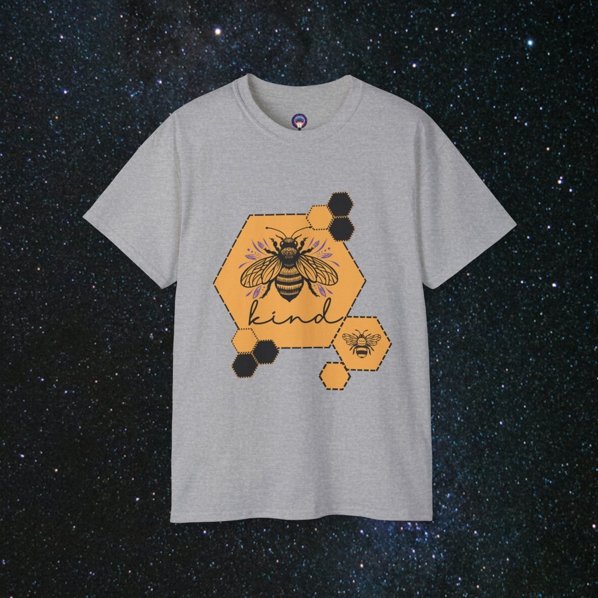 MindLight Bee Kind Unisex Ultra Cotton Tee - MindLight Apparel - MindLight Bee Kind Unisex Ultra Cotton Tee - Sport Grey - S -
