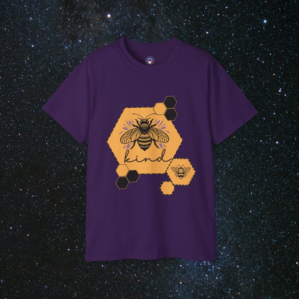 MindLight Bee Kind Unisex Ultra Cotton Tee - MindLight Apparel - MindLight Bee Kind Unisex Ultra Cotton Tee - Purple - S -