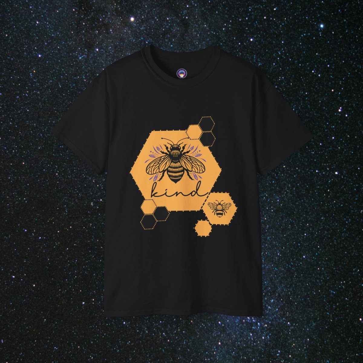 MindLight Bee Kind Unisex Ultra Cotton Tee - MindLight Apparel - MindLight Bee Kind Unisex Ultra Cotton Tee - Black - S -