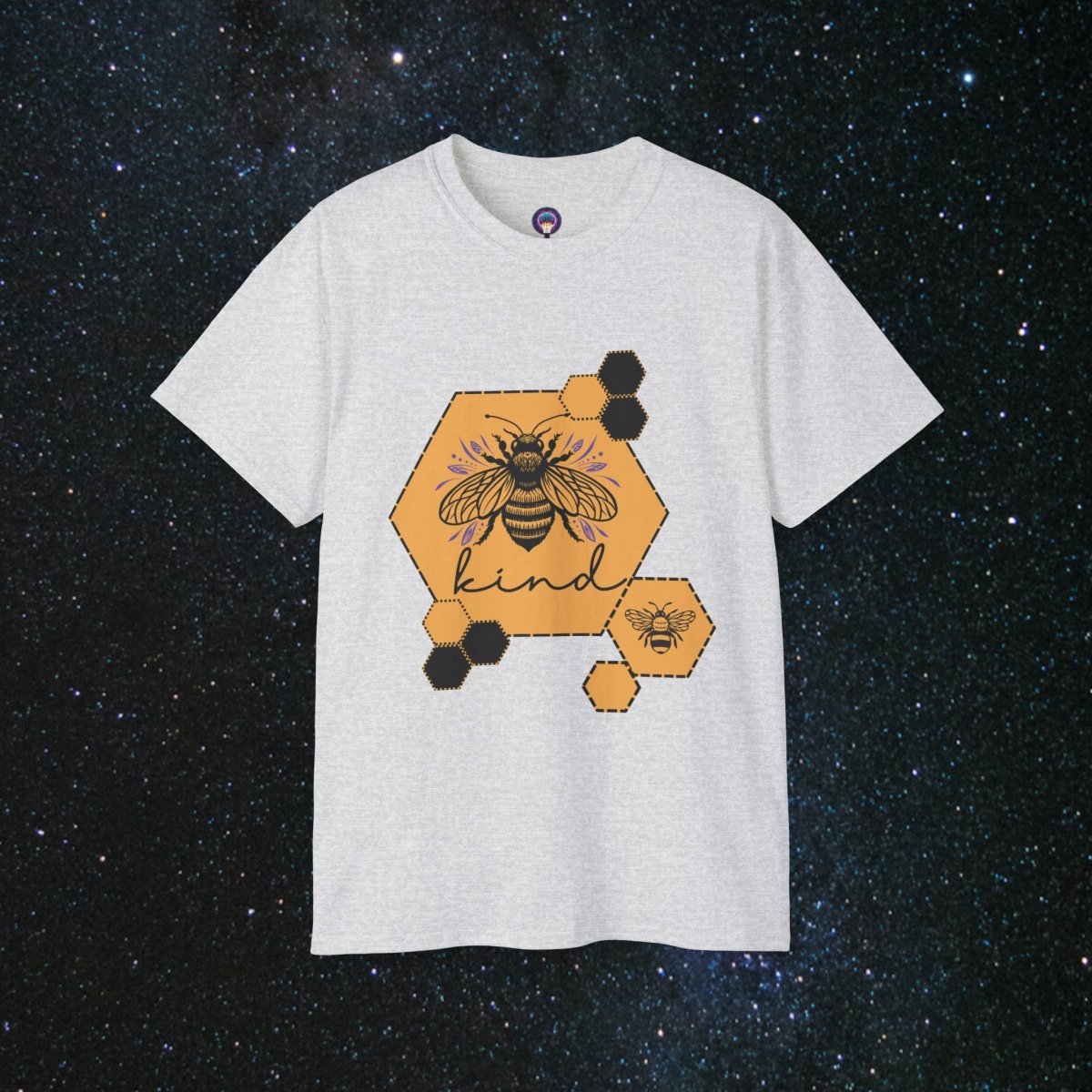 MindLight Bee Kind Unisex Ultra Cotton Tee - MindLight Apparel - MindLight Bee Kind Unisex Ultra Cotton Tee - Ash - S -