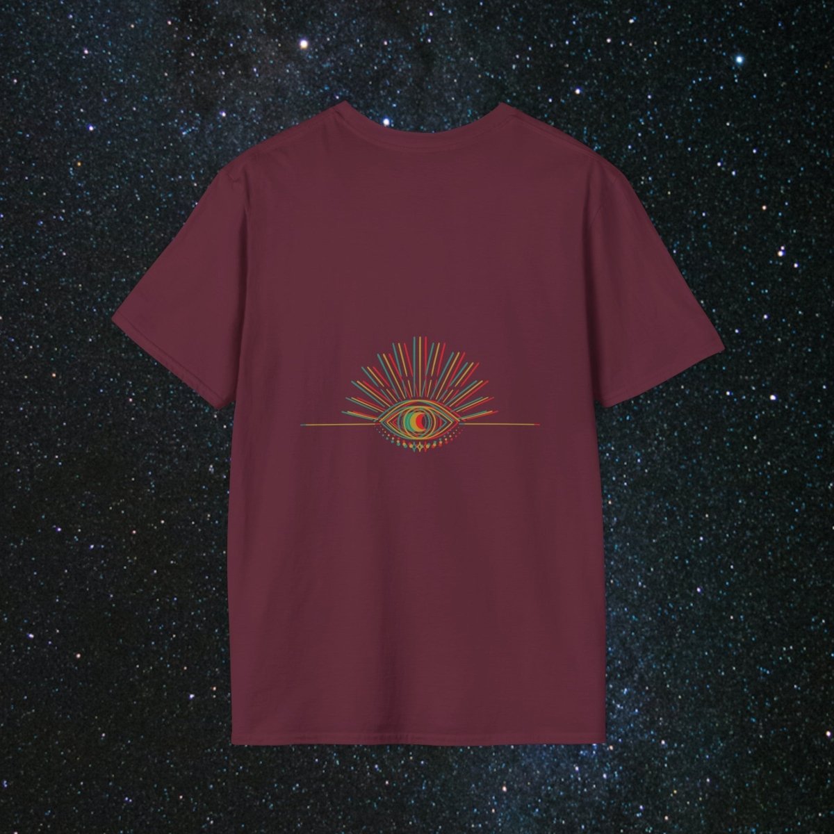 MindLight Glitch SoulGleam Unisex Softstyle T-Shirt - MindLight Apparel - MindLight Glitch SoulGleam Unisex Softstyle T-Shirt - Cherry Red - S -