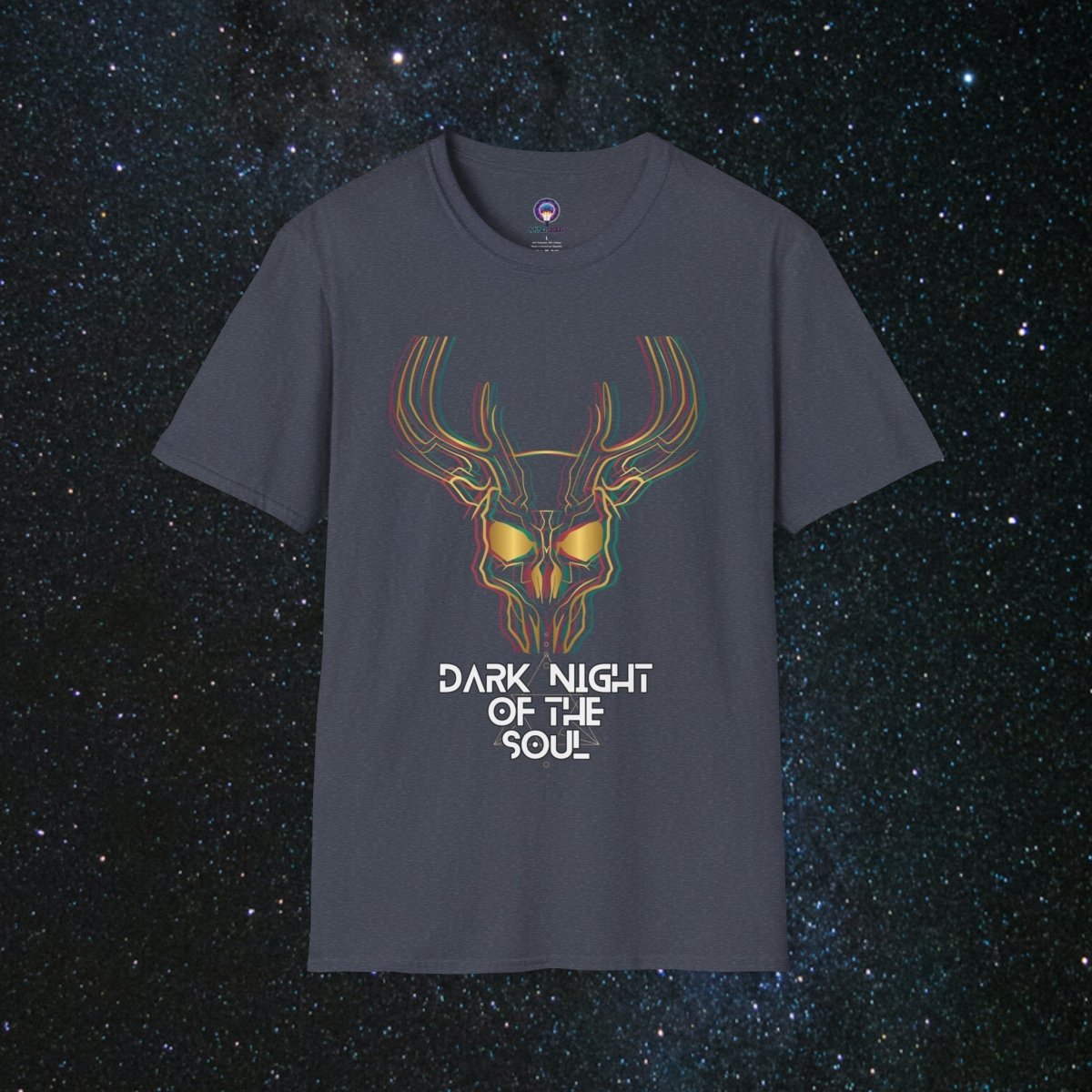 MindLight Glitch SoulGleam Unisex Softstyle T-Shirt - MindLight Apparel - MindLight Glitch SoulGleam Unisex Softstyle T-Shirt - Heather Navy - XS -