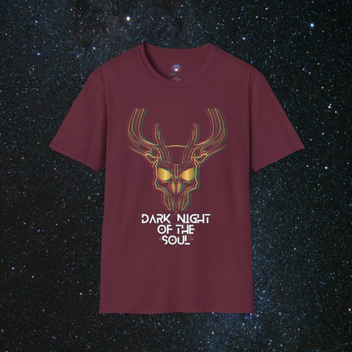 MindLight Glitch SoulGleam Unisex Softstyle T-Shirt - MindLight Apparel - MindLight Glitch SoulGleam Unisex Softstyle T-Shirt - Maroon - S -