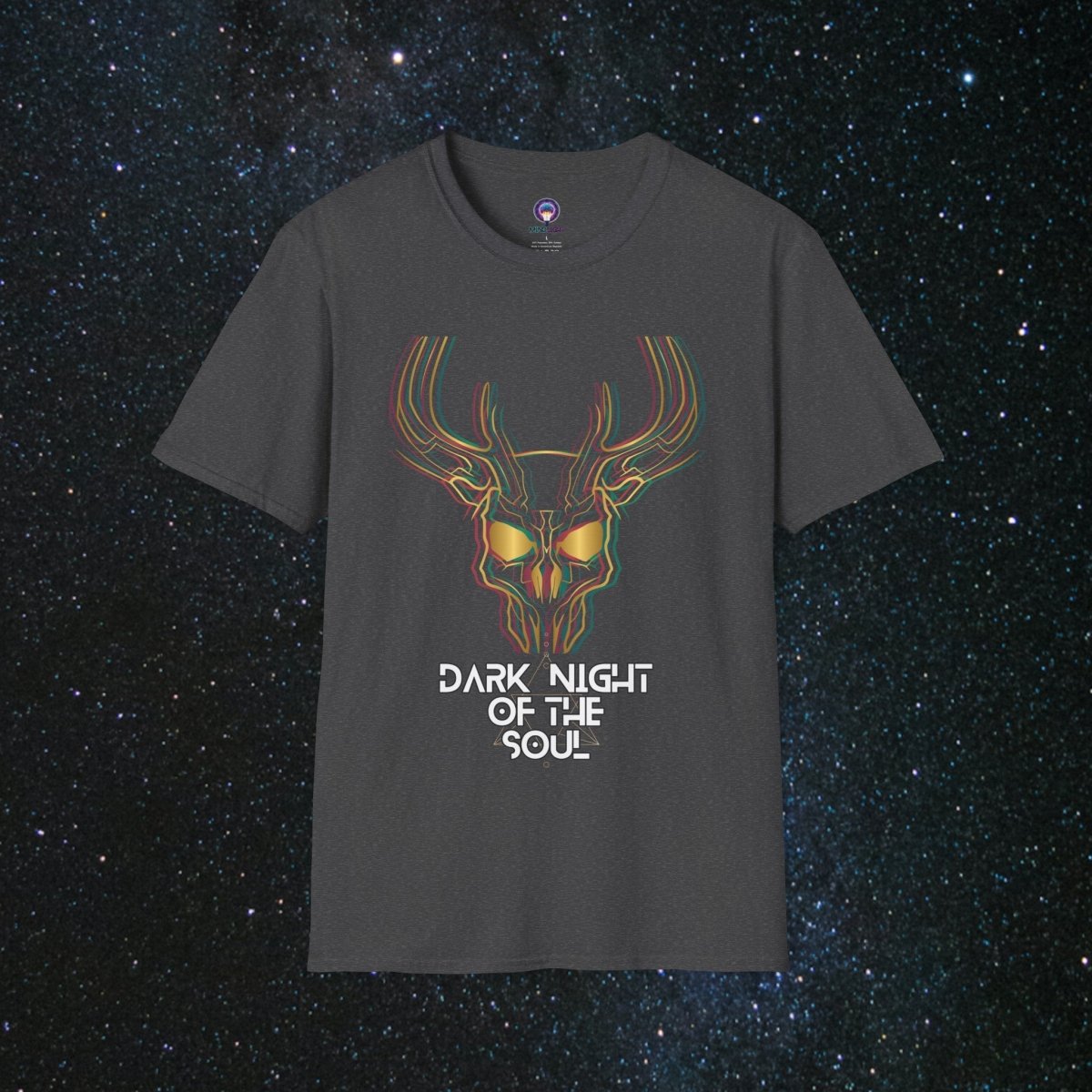 MindLight Glitch SoulGleam Unisex Softstyle T-Shirt - MindLight Apparel - MindLight Glitch SoulGleam Unisex Softstyle T-Shirt - Dark Heather - XS -