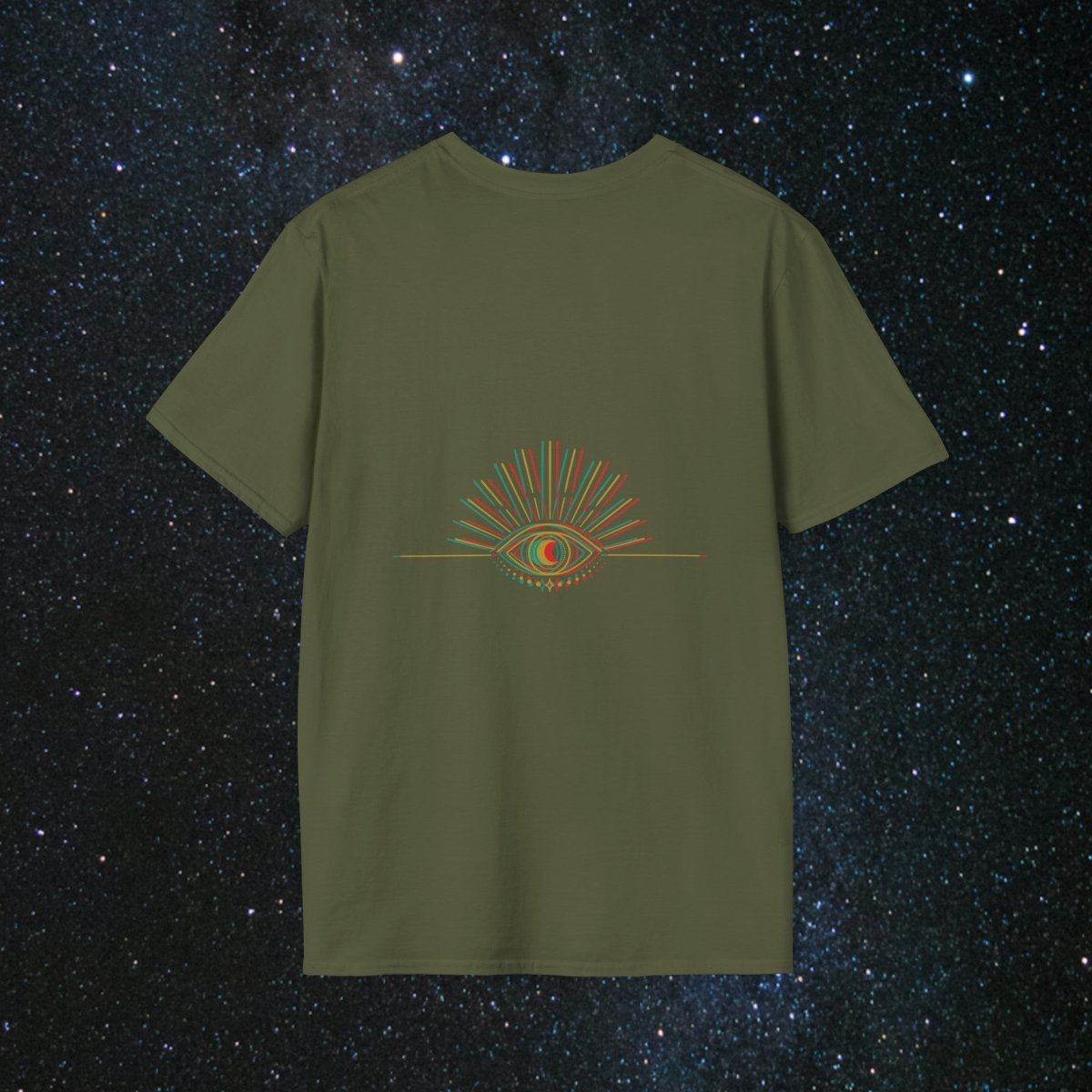 MindLight Glitch SoulGleam Unisex Softstyle T-Shirt - MindLight Apparel - MindLight Glitch SoulGleam Unisex Softstyle T-Shirt - Cherry Red - S -