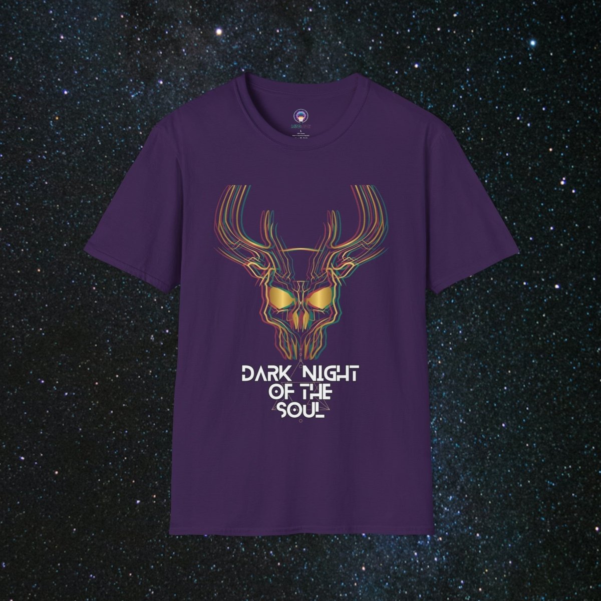 MindLight Glitch SoulGleam Unisex Softstyle T-Shirt - MindLight Apparel - MindLight Glitch SoulGleam Unisex Softstyle T-Shirt - Purple - S -