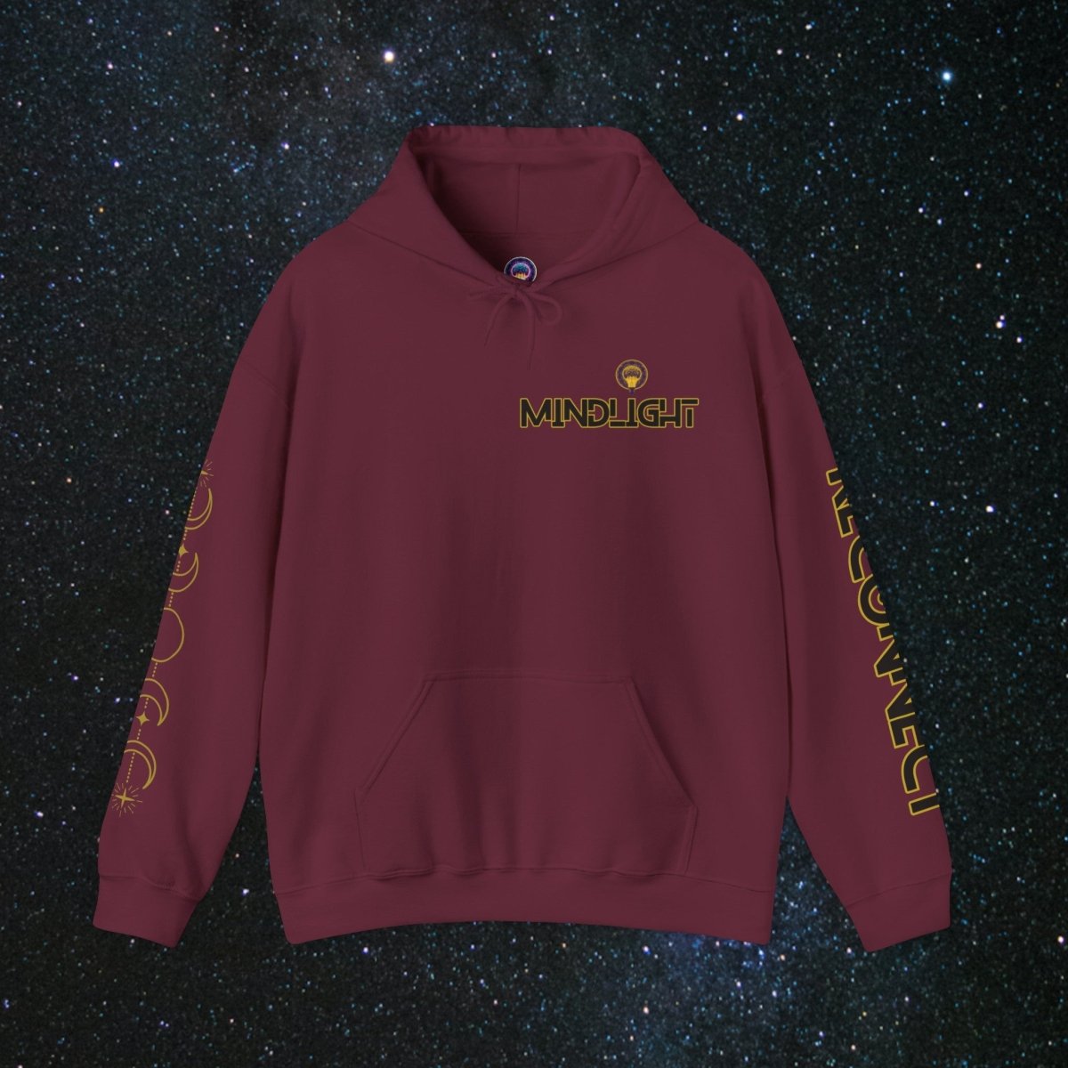 MindLight - Golden Unisex Pullover Hoodie - MindLight Apparel - MindLight - Golden Unisex Pullover Hoodie - Maroon - S -